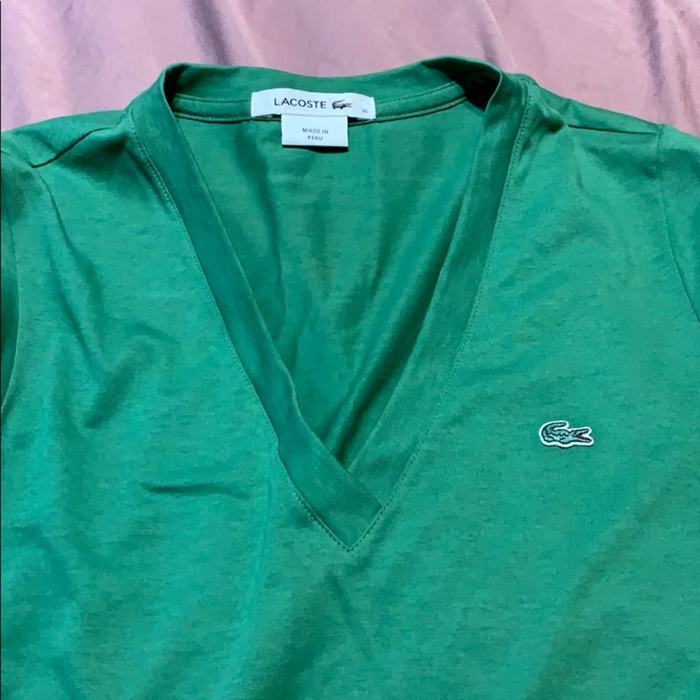 Green Basic Lacoste T Shirt